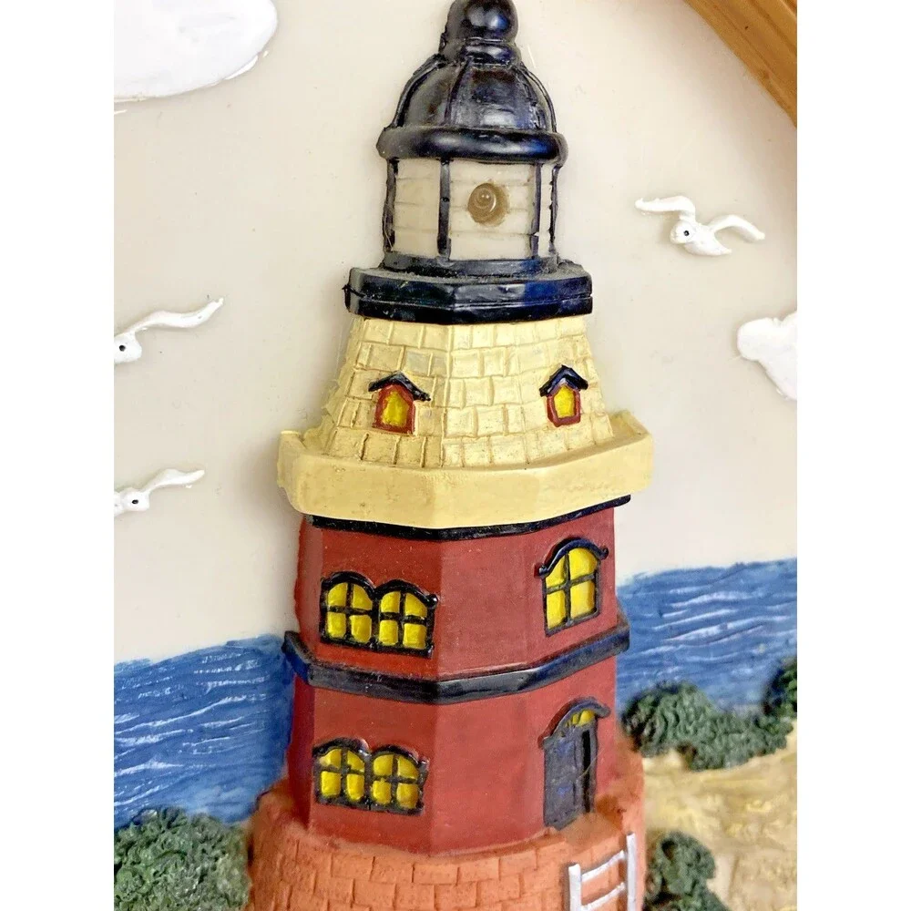 Harbors Edge Collection Ship Wheel Lighthouse w/Motion Sensor Light & Sound Vid